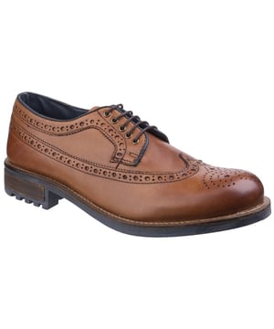 Brogue-Schuhe für Herren mit schön gestalteten klassischen Wing-Tip-Brogue-Details und leichter Sohle. Obermaterial Leder. Innensohle aus Textil. Leichte und flexible TPR-Sohle.
