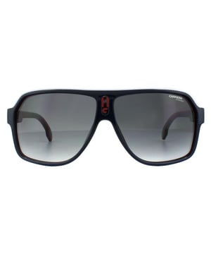 Las gafas de sol Carrera 1001/s 8ru 9o azul rojo blanco gris oscuro degradado son un estilo característico de Carrera con ese look de moda vintage del que son los maestros. Los colores bicolores con contraste en el interior de la montura realzan a la perfección el color principal.