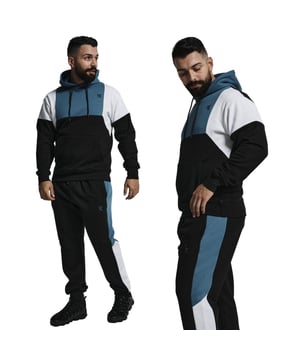 This is the Men’s 2-Button Suit Tracksuit. A perfect tracksuit that showcases modern designs, the attire is appropriate for the gym, exercise, sporting events, and even at leisure. The adjustable hoodie has a drawstring, which can be used to fit it to the head, as well as a zip in the front for easier wearing. The set is accompanied by joggers, which have a tapered look but allow for the easy movement of legs due to the elastic waist and cuffed ankles. This sturdy fabric is designed to breathe easily, providing comfort all day long, even when being active. This active wear suit is great because it is smart casual for the gym, for sports, for going outdoor, or simply staying indoors. Comes in different sizes to fit different body shapes.