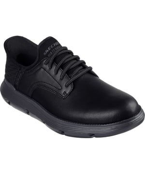 Meistern Sie Ihre Effizienz mit einem bequemen Business-Casual-Look in Skechers Hands Free Slip-ins: Garza Carlyn. Dieses TOUCHLESS FIT-Modell verfügt über eine mit Holzkohle gefüllte Skechers Air-Cooled Memory Foam-Einlegesohle und ein Goga-Mat-Gewölbe für zusätzlichen Halt.