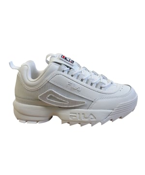 Fila Disruptor II Patches Wit Leren Veterschoenen Dames 5FM00538 100