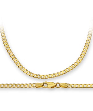 9K (375) geel goud: 5,4 gram; # Afmeting: 46 cm x 0,3 cm
