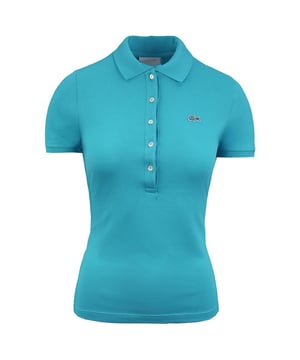 Lacoste Slim Fit Korte Mouw Turquoise Dames Poloshirt PF7845 XA4