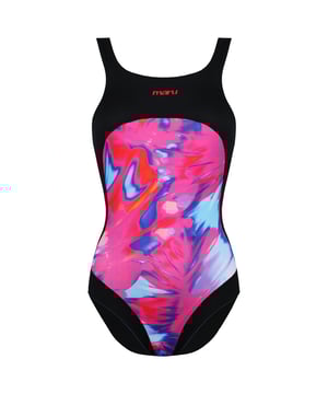 Maru Jango Pacer Double Back Sleeveless Black/Pink Womens Swimsuit FS6580
