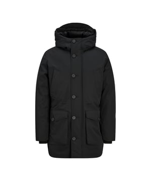 Chaqueta para hombre de la marca Jack & Jones. La chaqueta está hecha de poliéster de alta calidad.  Marca: Jack & JonesNombre del modelo: City ParkaCategoría: abrigo hombre inviernoMateriales: poliésterColor: negro.
