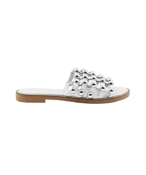 Boven: PU (Polyurethaan). Binnenzool: Synthetisch. Buitenzool: Synthetisch. Stoftechnologie: Duurzaam. Vlakke. Ontwerp: Gekooid, Bezaaid. Teenstijl: Open. Sluiting: Slip-on. Robuust.