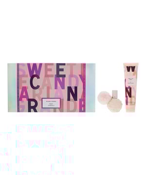 Sweet Like Candy by Ariana Grande is a floral fruity gourmand fragrance designed for women and launched in 2016. This scent features top notes of blackberry, bergamot and pear. The heart reveals a bouquet of jasmine, black currant, whipped cream, marshmallow, frangipani and honeysuckle. The base is rich and warm, with notes of vanilla and cashmere wood. This gift set featuring 30ml of Eau de Parfum and 100ml body lotion.