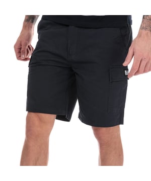 Weekend Offender High Desert herencargoshort in marineblauw.<br />- Ritssluiting.<br />- Insteekzakken aan de zijkanten en achterkant.<br />- Knoopzakken aan de voorkant.<br />- Weekend Offender-logo op de zijzak gedrukt.<br />- Riemlussen op de taille.<br />- Ton-sur-ton stiksels.<br />- Belangrijkste materiaal: 100% katoen. Geschikt voor de wasmachine.<br />- Ref: WOSST501B