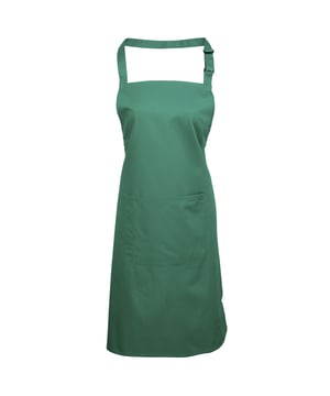 Klassiek eersteklas slabberschort met zak. Zelfgemaakte stoffen nek, zelfgemaakte stoffen banden van 90 cm lang. Schuifgesp. 60ºC Wassen. Maat één. Stof 65% Polyester, 35% Katoenen Twill Gewicht 195gsm Afmetingen Breedte 72cm, Lengte 86cm.
