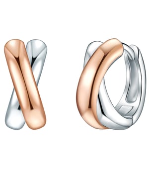 Jewelry in bicolor quality like these excellent creoles from Rafaela Donata exercises a very special magic on the ladies-especially when a classic and a trendy metal shade meet. This creates the impression of timelessness in the pair of earrings made of the finest 925 sterling silver. The popular and new one is combined in an artistically crossed design in the form of a silvery and a rose -gold -gold band and presents itself as a harmonious unit. The CreoLen concept is additionally refined by the perfectly executed high-gloss polish, which would make further ornamental council superfluous with its mirror-smooth result.