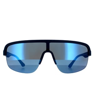 Police Semi Rimless Mens Matte Midnight Blue Blue Mirrored 90041091 Police are a semi-rimless frame crafted from lightweight acetate. The nose pads ensure all day comfort. Police's logo features on the slender temples for brand authenticity.