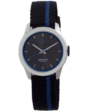 Johan Eric Mens Black Leather Watch