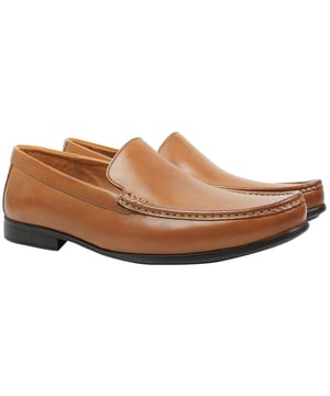 Clarks Claude Plain Slip-On Bruin Glad Leer Herenschoenen 261386508