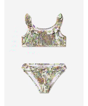 Introducing the Girls Floral Paisley Bikini in Multicolour from Etro, an essential for your child's Holiday fashion. This captivating piece fuses style and snugness, making it an indispensable addition to her wardrobe. Key attributes include:Made in Italy: Immaculately crafted in Italy, promising high-end quality for durability and longevity. Fashionable Print: Our enchanting print adds a whimsical yet classy flair, turning this bikini into a statement apparel.Soft  Comfy: Fabricated using superior materials, promising ultimate comfort for your princess's daily exploits. Enrich your girl's wardrobe with our Floral Paisley Bikini from Etro. Get yours now for your fashion-forward diva!