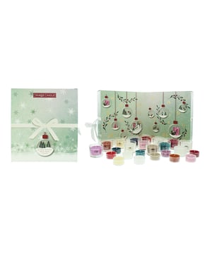 This Yankee Candle gift set Advent Calendar reveals each day a Filled Votive Candle or Scented Tea Light Candle available in a selection of festive fragrances, including Snow Globe Wonderland, Snowflake Kisses, Peppermint Pinwheels, Sugar Spun Flurries, Winter Night Stars, Wild Orchid, Amber and Sandalwood, Bayside Cedar, Christmas Cookie, Cinnamon Stick, Clean Cotton and Christmas Eve. Also included in the Advent Calendar is a clear glass Tea Light Holder. Adding a touch of magic to Christmas each Christmas fragrance captures the excitement of the holiday.
