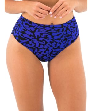 Hope Bay Full Bikini Brief. High waisted bikini bottom with gathered detailing providing a flattering ruching effect and full coverage. This product is hand wash only.