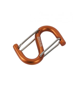 100% Anodised Aluminium Alloy. Ideal for keeping belongings clipped together. Not for load bearing situations.