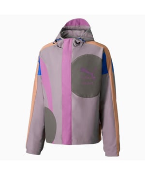 The Puma x KidSuper Studios Zip Up Multicoloured Men's Lightweight Jacket is a vibrant and eye-catching outerwear piece that combines fashion with functionality. This jacket features a striking color block design, showcasing a mix of bold hues, including purple, blue, and earthy tones, making it a standout addition to any wardrobe.
Constructed from lightweight materials, this jacket is ideal for layering and provides comfort without adding bulk. The full zip closure allows for easy wear and adjustable ventilation, while the hood offers added protection against the elements.
The Puma logo is prominently displayed, showcasing a blend of sporty and artistic elements that reflect the collaboration's creative vision. The playful yet stylish design makes it perfect for casual outings, sports activities, or simply adding a unique touch to everyday outfits.
With its trendy aesthetic and comfortable fit, this Puma x KidSuper Studios jacket is not just a piece of clothing—it's a statement of style and individuality. Perfect for fashion-forward individuals looking to express their personality while staying cozy and protected.