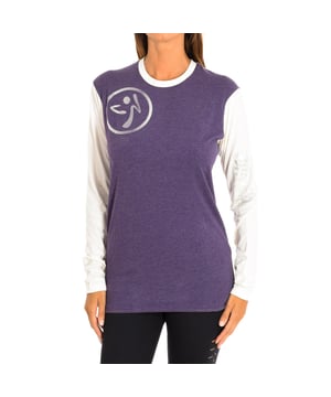 Sudadera deportiva manga larga Zumba. 
Color Azul
Diseñada para climas más frescos.
Cuello redondo.
Gráfico frontal y en la espalda con motivos de la marca.
Tejido suave que proporciona comodidad durante todo el día.
Costuras vistas a tono.

Composición:  48% Algodón, 48% Poliéster, 4% Elastano.

-Utilizar lavadora a temperatura máxima 30º .
-Utilizar secadora.
-Utiliza Lejía.
-Plancha  a temperatura máxima 110º.