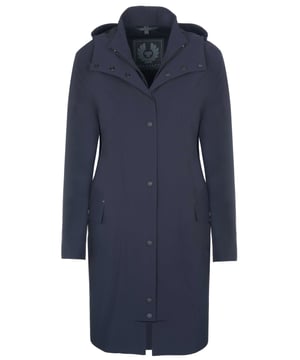 100% algodón; abrigo Belstaff; Modelo: 172354; Mano de obra de alta calidad; capucha, cuello alto; Dos bolsillos delanteros; Cierre: cremallera, tira de botones con botones automáticos; Detalles del logotipo de Belstaff