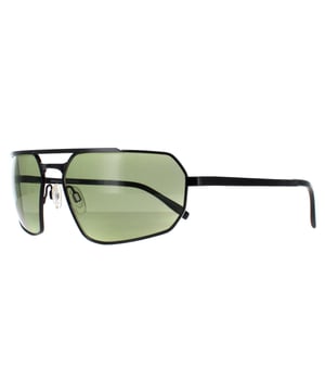 Serengeti Rectangle Mens Shiny Black Transparent Layer Mineral Polarized 555nm Green Hinkley  Sunglasses are designed with a sleek and sporty aesthetic, ideal for both outdoor activities and casual wear. The frame is crafted from lightweight, handcrafted stainless steel ensuring durability and comfort. These sunglasses feature spring hinges and adjustable nose pads for a secure, personalized fit. The lenses offer advanced optical technologies, including photochromic properties that adapt to varying light conditions, Spectral Control to enhance color and contrast, and polarization to eliminate glare. They provide 100% UVA and UVB protection and include anti-scratch and anti-reflective coatings, ensuring excellent visual clarity and reduced eye fatigue. The full-wrap design adds to its functional appeal by protecting against wind and peripheral light.