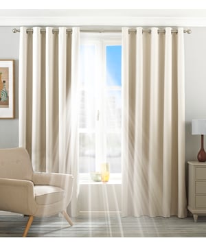 Whether you prefer a bright and cheery room or a more natural atmosphere the Eclipse curtains have a shade for you. These effective blackout curtains have a 3-pass blackout lining to ensure you have the best sleep of your life. The Eclipse curtain is an energy efficient choice as they are temperature controlled making your room cool in summer and warm in winter. With stainless steel eyelet holes the Eclipse curtains are easy to hang and only require a curtain pole for installation. They are surprisingly easy to clean as they are machine washable making them perfect for a household with children or pets.