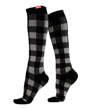 Energize your legs! Using integrally-knit graduated compression, these compression socks apply therapeutic pressure that starts at the ankle and gradually eases above. It’s this external pressure that energizes your legs and reduces swelling. These socks have a 15-20 mmhg compression level that is ideal for all-day, everyday wear, sitting or standing for long periods. High-quality premium cotton fibers and spandex throughout the sock allow for sustained compression throughout the day. Alleviate achiness & heaviness by squeezing the legs from the bottom up, our legwear can help increase circulation of freshly oxygenated blood back to your legs. These are made for people with circulation problems and also ideal for flight travel, pregnancy, exercising, when sitting or standing for long periods of time and even during visits to hospital. These socks are specially designed to energise legs, reduce swelling, alleviate achiness & heaviness and to aid in muscular recovery. The specially designed fabric cotton blends and the 200-needle count gives supreme comfort and flexibility which contours leg and heel for superior fit. These socks are comfortable and breathable with graduated compression from ankle to calf with a contoured leg and heel for a great fit. The flexible toe pocket doesn’t squeeze the toes! Tested & trusted: based out of missoula, montana, VIM & VIGR is dedicated to creating products that provide you with everyday relief. VIM & VIGR graduated compression legwear was developed in partnership with vascular surgeons and vein clinics and all products are listed with the food and drug administration (fda). These compression socks are available in 17 colours and patterns and 3 sizes: Small/Medium, Medium/Large and Large/X-Large. They’re made out of 48% Cotton, 42% Nylon, 10% Spandex and are machine washable.