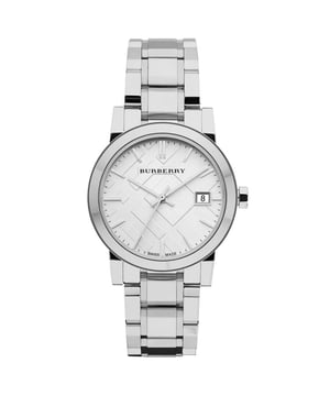 Specification Details Brand Burberry Model BU9100 Barcode Number 822138004695 Gender Women's Case Diameter 34 mm Case Material Stainless Steel Case Colour Not specified Dial Colour Not specified Band Material Stainless Steel Band Colour Not specified Movement Quartz Chronograph No Water Resistance 5 ATM