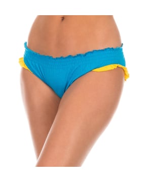 Höschen
 Blau-gelbe Farbe.
 Elastischer Baumwollstoff.
 Gekräuselter elastischer Bund
 Konturen mit Details von Fliegern.
 Stickerei des charakteristischen Logos auf dem Rücken.
 Innenfutter
 Nähen Ansichten zu Ton.

 Zusammenstellung: 100% Baumwolle

 Waschanleitung:
 - Maximal bei 40ºC waschen.
 - Bügeln bei mittlerer Temperatur, max. 110 ° C.


 Zusammensetzung: 100% Baumwolle
 Pflege:
Waschen bei max. 30º Temperatur.
 Kein Bleichmittel verwenden.
 Keinen Trockner verwenden.
 Nicht bügeln.
 Nicht chemisch reinigen.