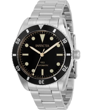 Das Invicta 31290 hat ein 40 millimeter Edelstahl gehäuse mit einem schwarzen Zifferblatt.
Dieses Modell wird von einem präzisen  Automatikuhr angetrieben.
20 bar Wasserdichtigkeitszertifizierung.
Dieses Modell ist von der Invicta VINTAGE Pro Diver Kollektion.

2 Jahre Garantie.