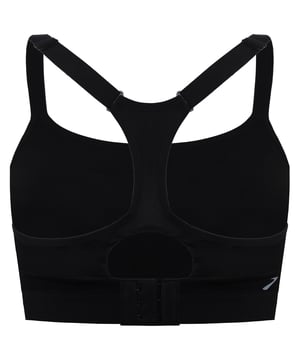 The Brooks Dare Racerback Sports Bra is designed for active women who demand ultimate support and comfort during high-impact activities. Engineered with seamless construction and a streamlined design, this sports bra offers a secure fit and exceptional freedom of movement.

Key Features:
High-Impact Support:

Molded cups provide structured support and reduce movement, perfect for running and other high-intensity activities.


Racerback Design:

Racerback style allows for a wide range of motion, ensuring you stay comfortable and unrestricted during workouts.


Seamless Construction:

Chafe-free design with smooth edges ensures comfort and prevents irritation during long wear.


Moisture-Wicking Fabric:

DriLayerÂ® fabric pulls sweat away from the skin, keeping you dry and cool even during intense sessions.


Easy On/Off:

Adjustable back closure provides a customized fit and makes it easy to take off post-workout.


Breathable and Lightweight:

Perforated panels enhance ventilation, keeping you comfortable during prolonged activities.


Stylish and Versatile:

Sleek black color offers a classic, versatile look that pairs well with any workout gear.


Durable and Long-Lasting:

High-quality materials ensure the bra maintains its shape and support after multiple wears and washes.



Whether you're running, training, or engaging in any high-impact workout, the Brooks Dare Racerback Women's Black Sports Bra provides the comfort, support, and style you need to stay focused on your performance.
