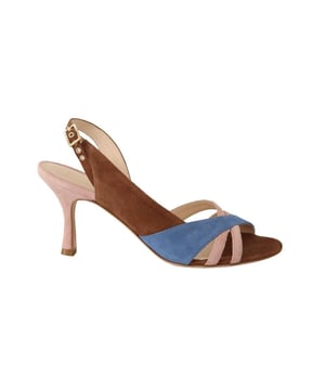 Merk: GIA COUTURE
  Stijl: Sandalen met slingbackhak
  Materiaal: 100% authentiek suede
  Kleur: Veelkleurig
  Zool: Leer
  Logo details