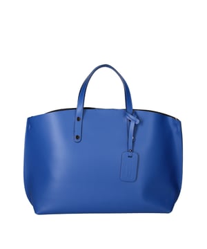 Frauenhandtasche mit einem einzigen unkarten Fach in echtem Ruga -Leder. Abnehmbare Innentasche. Italienisches Handwerksprodukt. Hergestellt in Italien