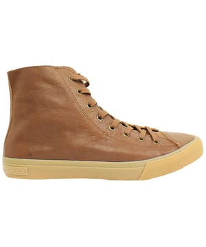 Zapatos para hombres Seavees Army Issue High Lace-Up de cuero liso marrón. ARMY ISSUE HIGH_AM_WHISKEY