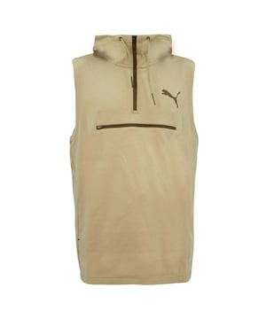 Puma Evo Zip Up Sleveleess Beige Herren Hoodie Vest 574519 01