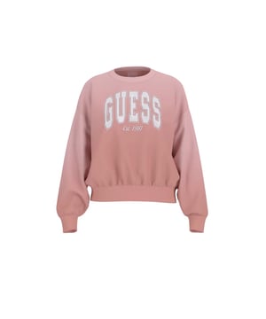 Entdecken Sie das stilvolle Damen-Sweatshirt 'COLLEGE' von Guess. Dieses Sweatshirt überzeugt mit einem klassischen Rundhalsausschnitt und Rippbündchen, die für einen bequemen Sitz sorgen. Die überschnittenen Schultern und der gerade Schnitt verleihen ihm eine lässige Note. Der Strassstein- und Zierperlenbesatz sowie der auffällige Label-Print setzen modische Akzente. Mit seiner Regular-Passform ist es das perfekte Kleidungsstück für einen entspannten, aber dennoch stilvollen Look. Ein Must-Have für jede modebewusste Frau.