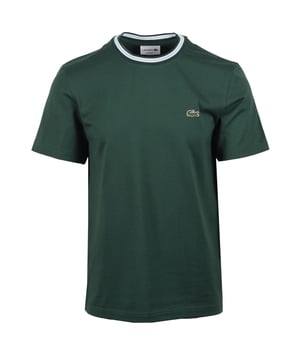Lacoste Tipped T-shirt in Green
Elevate your casual wardrobe with the Lacoste Tipped T-Shirt in classic green. This versatile piece offers a perfect blend of style, breathability, and comfort, making it an ideal choice for any occasion. Whether you're catching up with friends on the weekend or heading to work, this t-shirt will quickly become your go-to staple.
 
Features

Classic Lacoste Design: Showcasing the iconic Lacoste branding, this t-shirt exudes timeless style.   
Intricate Detailing: The tipped trims add a touch of sophistication and visual interest.   
Premium Quality: Crafted from 100% breathable cotton, ensuring all-day comfort.   
Versatile Style
Style code: TH9903