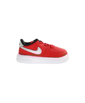 Nike Force 1 '18 (TD) Lace-Up Red Suede Leather Kids Trainers 905220 609