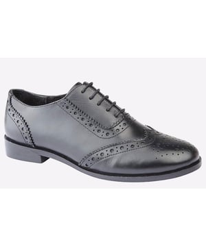 Formal or casual occassions, then these Cipriata Violetta womens brogues will have you covered. Crafted in a premium black leather upper with brogue detailing- Brogue Oxford
- Premium Leather upper
- Textile Lining
- Microfibre comfort sock
- TPR Sole