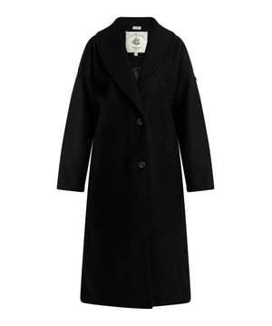 Deze klassieke jas van DreiMaster Vintage is een investering die trends overtreft. Het losvallende model met verlaagde schouders en twee knopen heeft een vrouwelijke sjaalkraag en is gemaakt van zacht, deels gerecycled materiaal. De elegante wollen look, de steekzakken in de zijnaad en de soepele binnenvoering ronden het design af. Draag hem open of gesloten met een elegante handtas of een casual leren tas van het merk.  Overgangsjas in wollook met deels gerecycled materiaal
