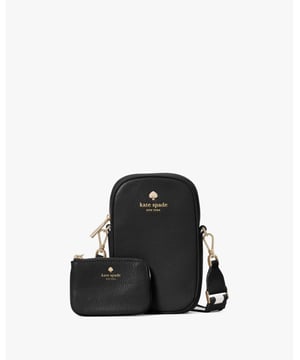Emma Pebbled Leather North South Phone Crossbody,  Length: 4.30 Cm,  Width: 11.00 Cm,  Height: 18.50 Cm