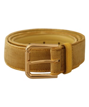Confeccionado con terciopelo de calidad  
Presenta una hebilla metálica con logo dorado grabado  
Nuevo con etiquetas y caja  
Diseñado para mujeres  
Hecho en Italia  
Ancho: 3 cm  
Color amarillo lujoso  
Adornado con detalles del logo  
Accesorio imprescindible para personas a la moda