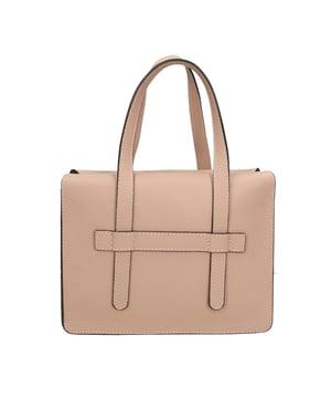 Bolso de mano de mujer de un compartimento con doble asa y bandolera ajustable extraíble, cierre de imán. Producto artesanal italiano en piel genuina dólar. Hecho en Italia