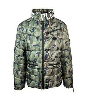 �Mant�ngase c�lido y elegante con la chaqueta verde del logotipo de la marca Plein Sport! Hecho en mente con comodidad, esta elegante chaqueta verde presenta un forro acolchado y el logotipo de Plein Sport Signature. �Disfruta de una calidez superior combinada con elegancia atemporal! Palabos frontales de cierre de cremallera, 3 bolsillos de cierre de cremallera en el pecho, capa de cierre central de cierre, relleno: 100% poliamida, forro: chaqueta acolchada de 100% de poli�ster, estilo de cierre de cremallera: UPPS03S 34