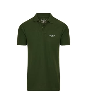 Heren polo van het merk Ballin Est. 2013. De polo's van Ballin Est. 2013 zijn gemaakt van 100% biologisch katoen, en hebben een normale pasvorm. Het zachte katoen zorgt voor een heerlijk draagcomfort.  Modelnaam: Basic PoloCategorie: heren poloMaterialen: biologisch katoenKleur: groen