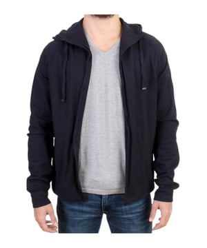 100% Authentieke Costume National CNC blauwe katoenen hoodie  
Verstelbare capuchonband  
Logo details  
Gemaakt in Italië  
Materiaal: 100% Katoen  
Originele labels en tas van de winkel inbegrepen