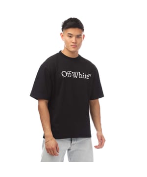 Off White Big Logo T- Shirt in black.- Ribbed crewneck.- Short sleeves.- Printed branding.- Relaxed fit.- 100% Cotton.- Ref: OMAA120C991001