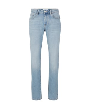 Diese Jeans ist ein zeitloser Klassiker, der in keinem Kleiderschrank fehlen sollte. Sie hat einen schmalen Schnitt und eine normale Leibhöhe. Die Jeans ist aus einer bequemen Baumwollmischung mit Elastan gefertigt, die für eine optimale Passform und Bewegungsfreiheit sorgt. Die Jeans ist im 5-Pocket-Stil gefertigt und hat zwei Seitentaschen, eine Münztasche und zwei Gesäßtaschen. Gürtelschlaufen vervollständigen den klassischen Stil. Die Hose wird mit einem Knopf und einem Reißverschluss geschlossen. Der typische Label-Patch hinten am Bund rundet das Design ab.