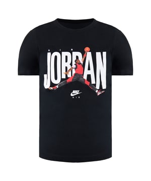 Nike Air Jordan Graphic Logo Short Sleeve CrewNeck Black Kids T-Shirt CZ3713 010