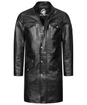Rock Creek Herren Ledermantel H-343: Zeitlose Eleganz für jeden Anlass Stilvoller und Robuster Herren Ledermantel: Der Rock Creek H-343  Tauchen Sie ein in die Welt des zeitlosen Stils mit dem Rock Creek Herren Ledermantel H-343. Dieser Mantel vereint klassisches Design mit hochwertigem Leder und bietet gleichzeitig Funktionalität und Eleganz für jeden Anlass.  Klassisches Design mit Langem Schnitt und Kentkragen  Der Rock Creek Herren Ledermantel H-343 besticht durch sein klassisches Design mit einem langen Schnitt, der eine elegante Silhouette schafft. Der markante Kentkragen verleiht dem Mantel eine edle Note und rundet das Gesamtbild perfekt ab.  Geräumige Taschen für Ihre Essentials  Mit zwei großzügigen Seitentaschen und zwei praktischen Brusttaschen bietet dieser Mantel ausreichend Platz für Ihre wichtigsten Gegenstände. Ob Handy, Geldbörse oder Schlüssel - hier haben Sie alles sicher verstaut und schnell griffbereit.  Hochwertiges Leder für Langlebigkeit und Stil  Hergestellt aus hochwertigem Leder, bietet dieser Mantel nicht nur ein luxuriöses Aussehen, sondern auch eine lange Lebensdauer. Das strapazierfähige Material sorgt dafür, dass Sie lange Freude an Ihrem neuen Lieblingsmantel haben